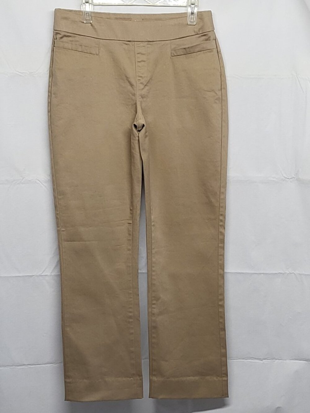 Lee Style Up Pants Pull On Womens 10 Long Stretch Chino You Are Georgeous Beige